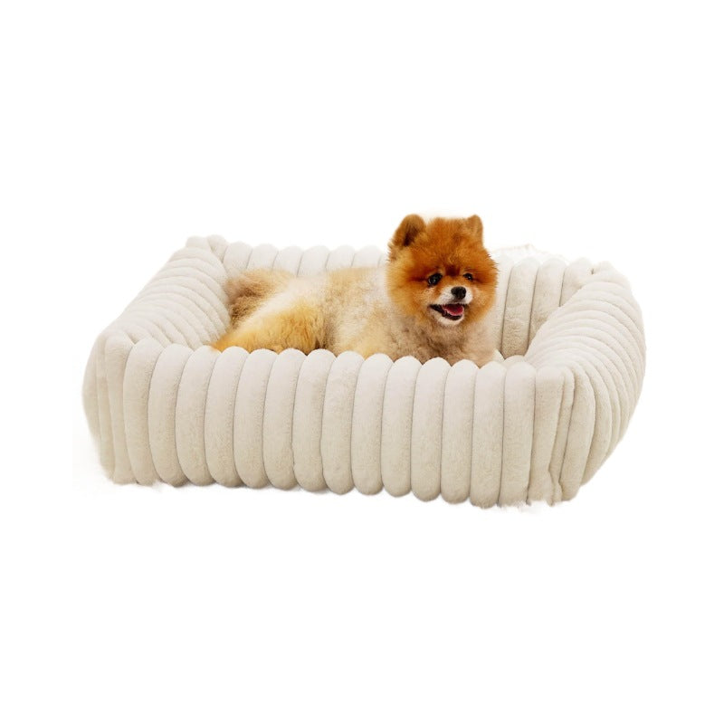 All-season Warm Plush Pet Bed: The Ultimate Comfort for Your Furry Friend