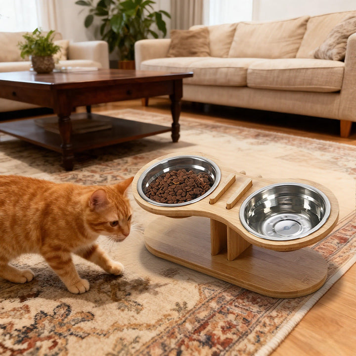 Elevate Your Pet's Dining Experience with the Tilted Pet Stand