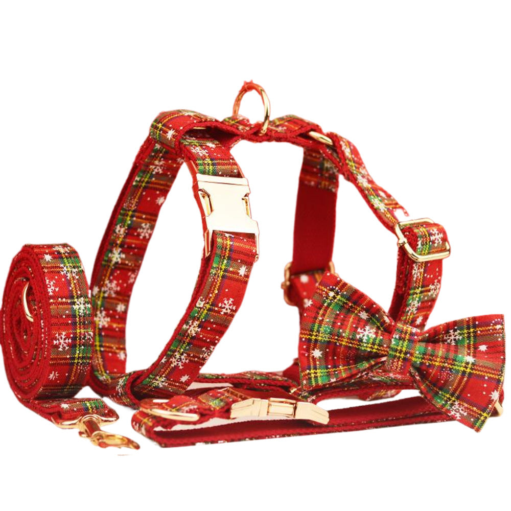 Pet Collar Plaid Dog Rope Leash