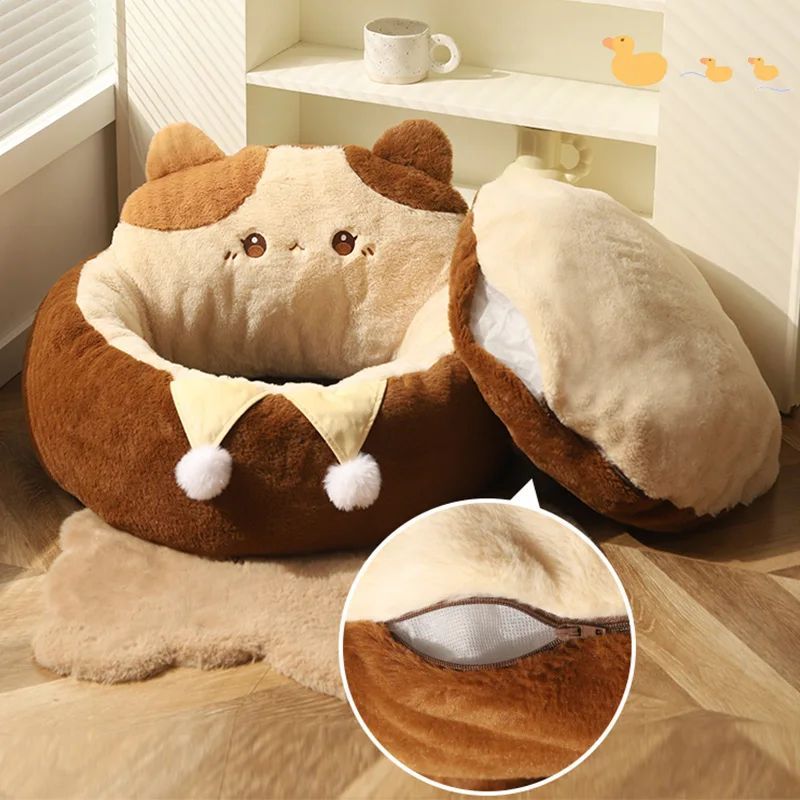 Cats Sofa Dogs Bed Round Cat Pad