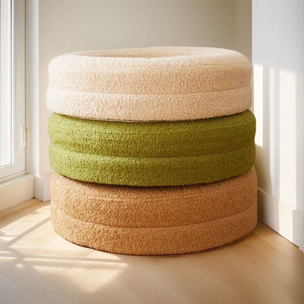 Solid Color Leisure Pet Round Bed
