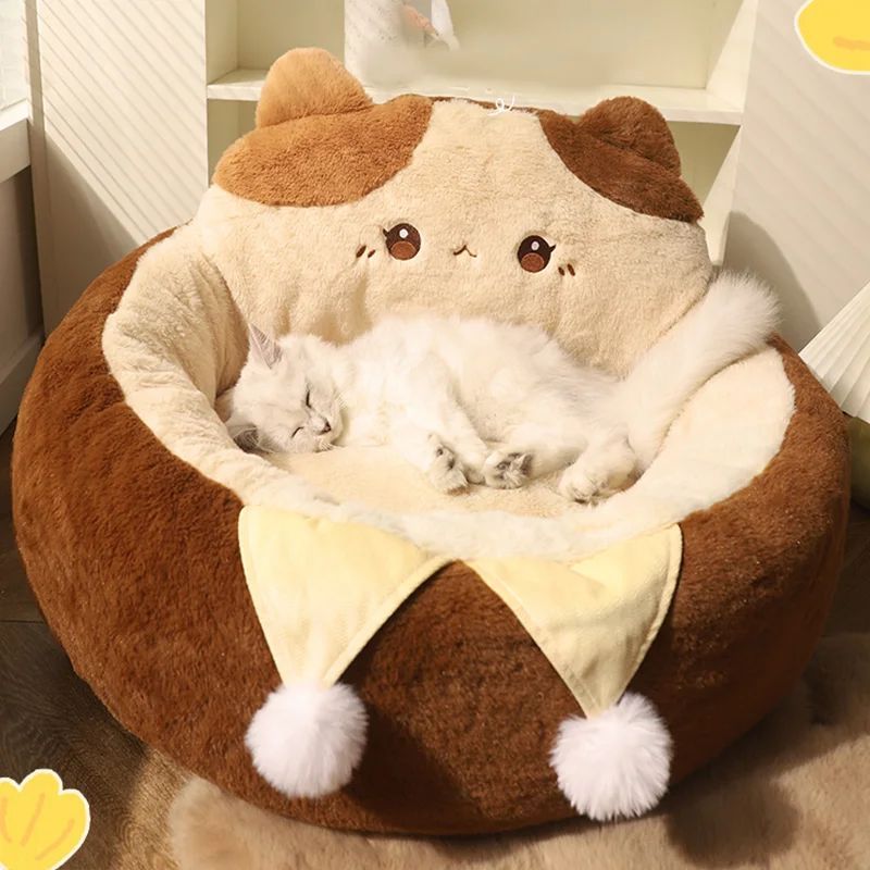 Cats Sofa Dogs Bed Round Cat Pad