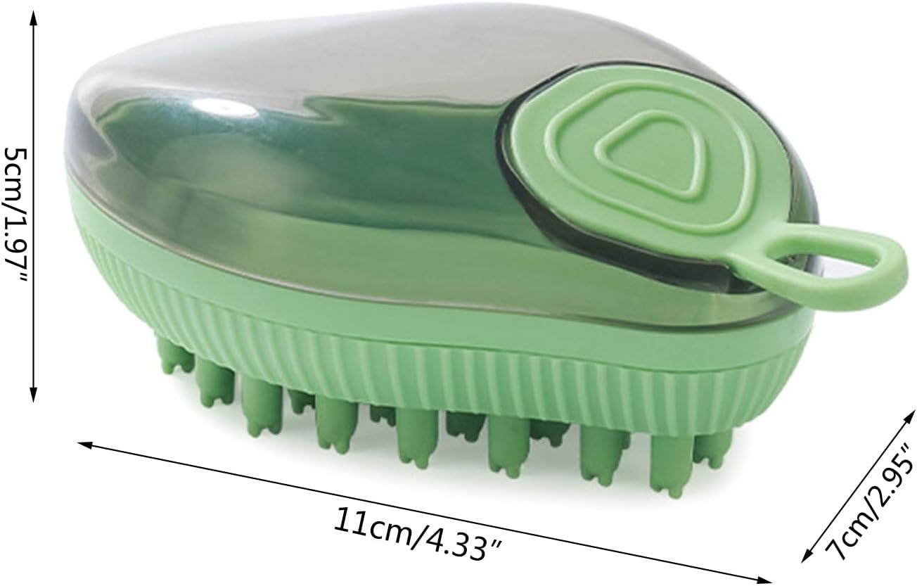 Dog Bath Brush With Soap Dispenser