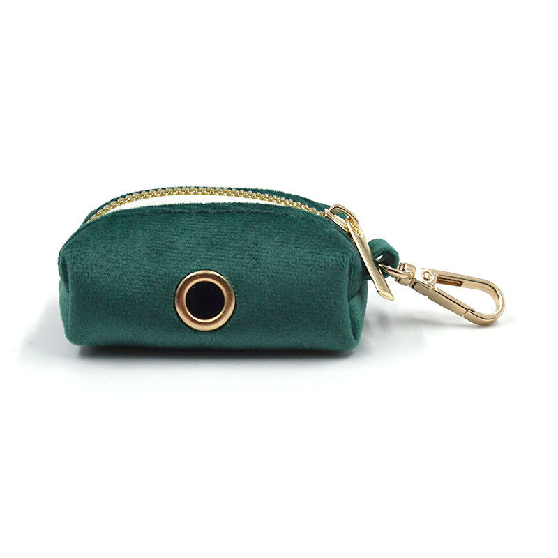 Green Velvet Dog Leash Pet Collar