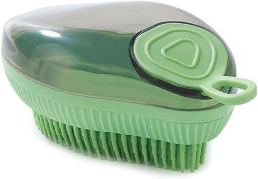 Dog Bath Brush With Soap Dispenser