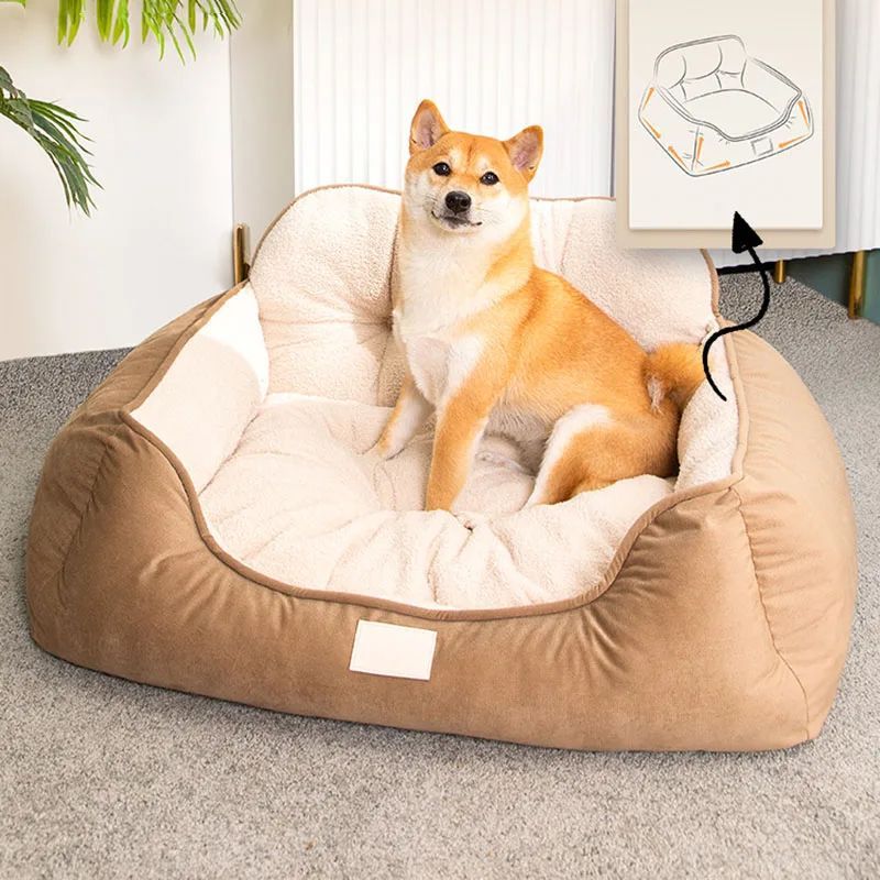 Cozy Plush Pet Bed Warm Washable