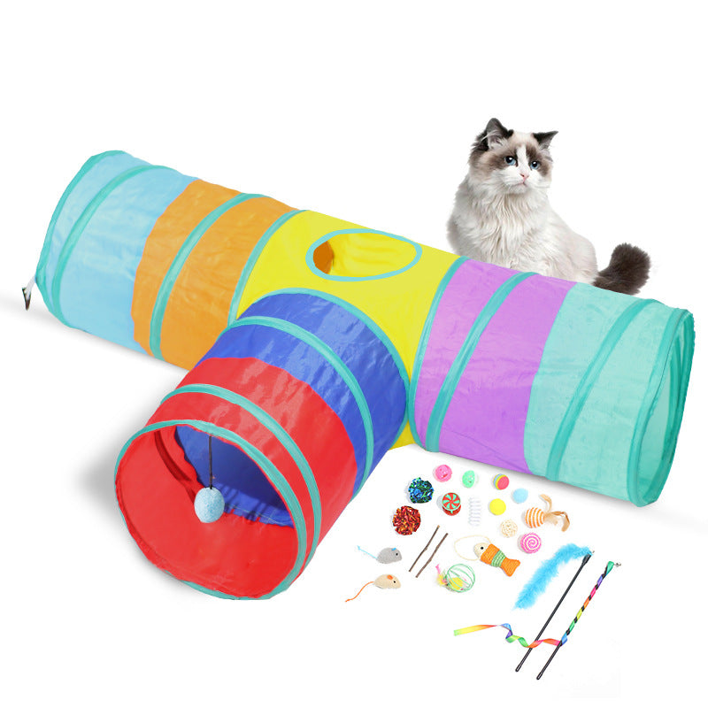 Cat Tunnel Foldable Pet Path Cat Toys