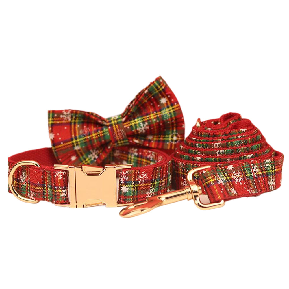 Pet Collar Plaid Dog Rope Leash