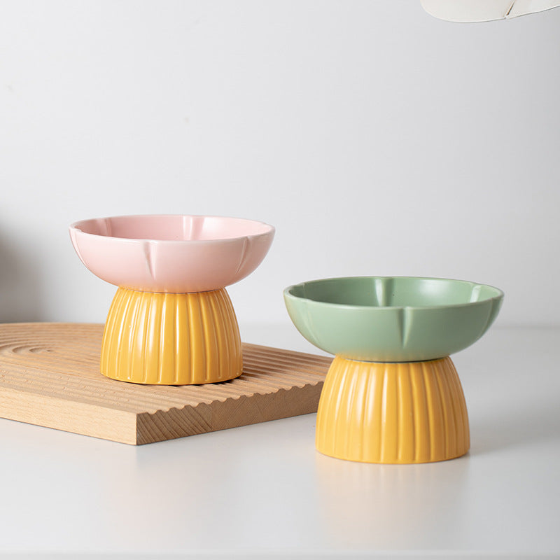 Pet Macarons Feeding Ceramic Bowl