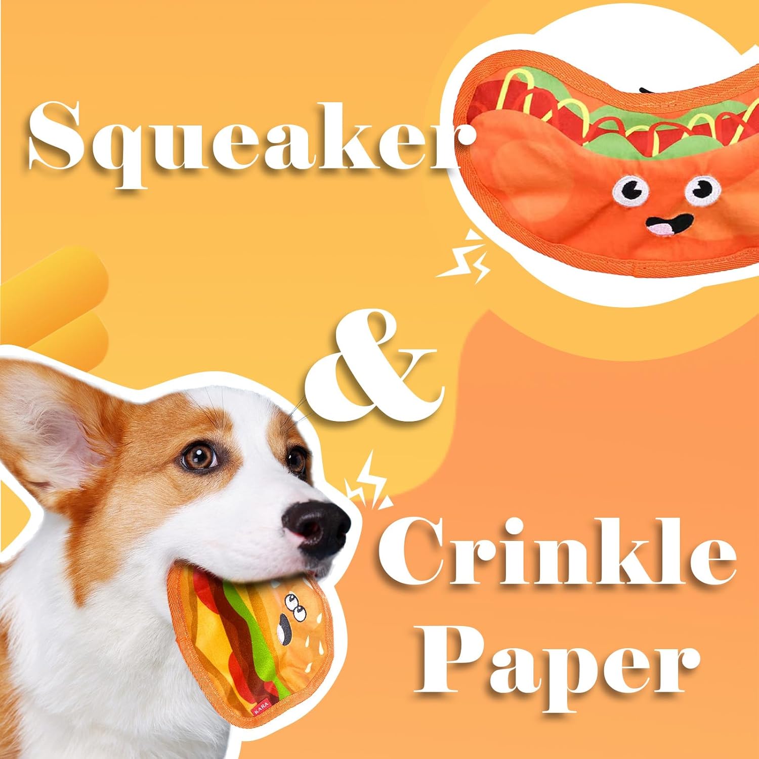 Crinkle Dog Toys Squeaky Dog Toys