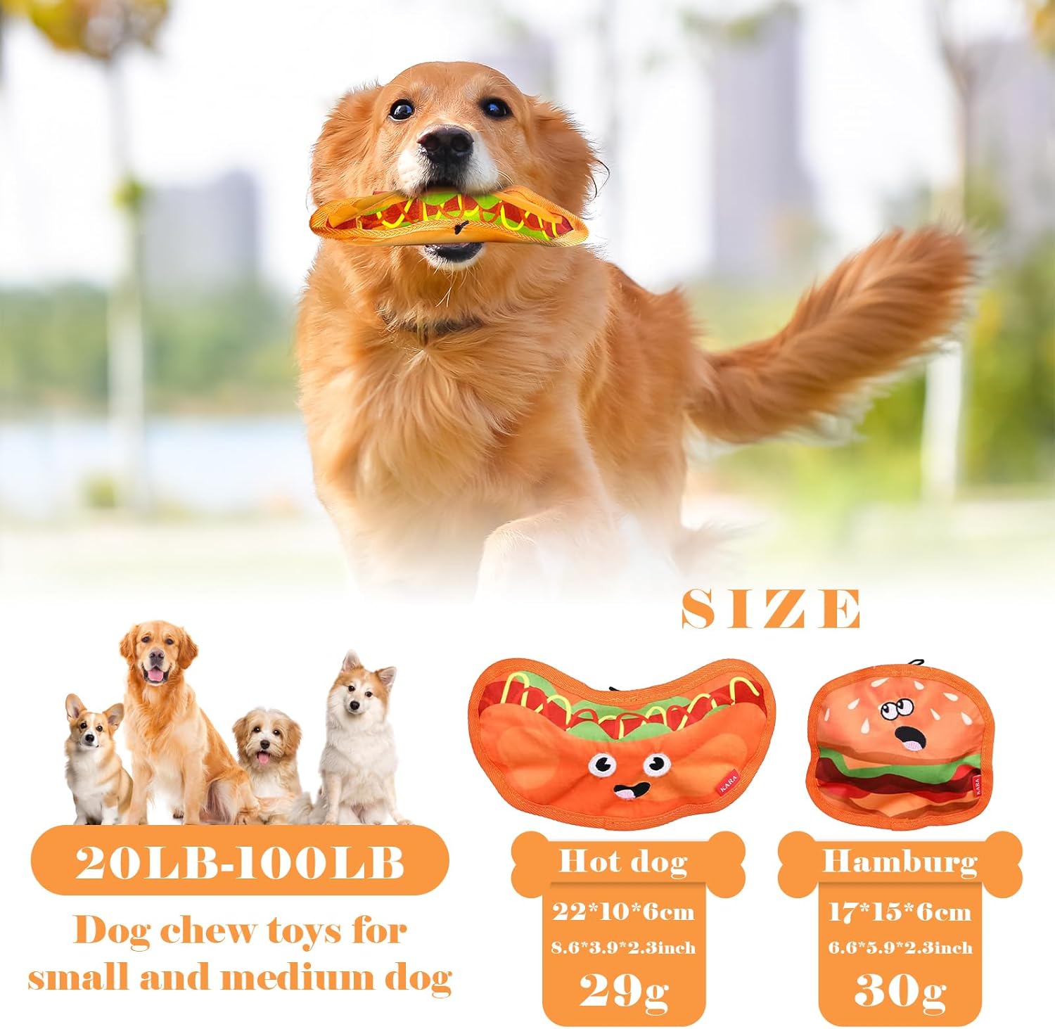 Crinkle Dog Toys Squeaky Dog Toys