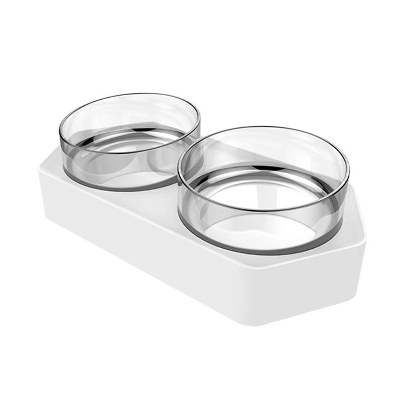 Ceramic Double Bowl Pet Water Feeding