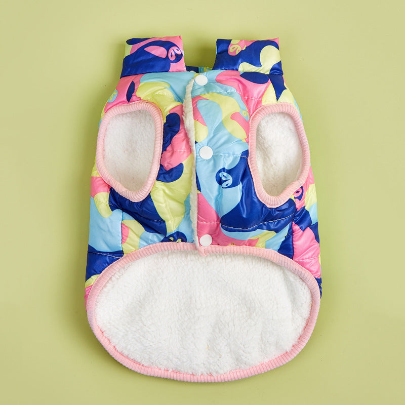 Pet Camouflage Velvet Padded Jacket