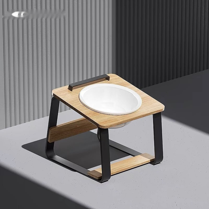 Ceramic Double Bowl Pet Water Feeding