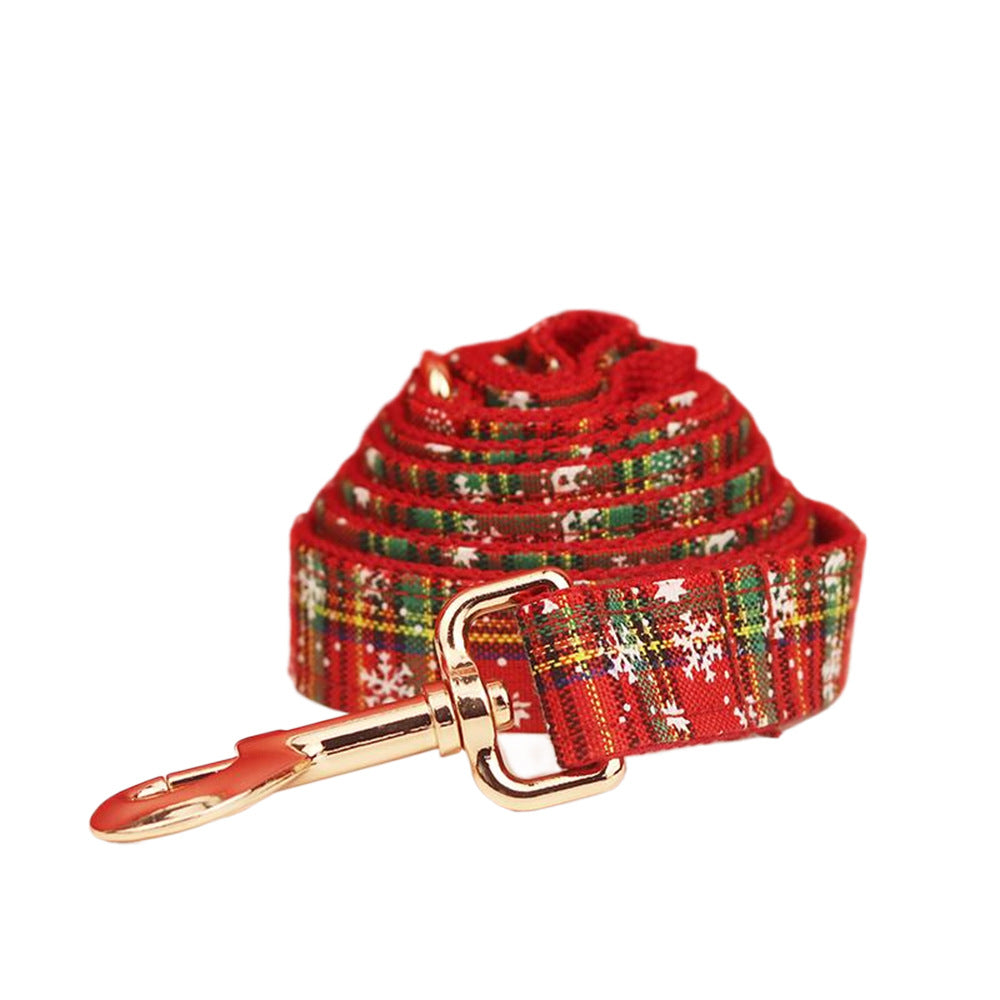 Pet Collar Plaid Dog Rope Leash