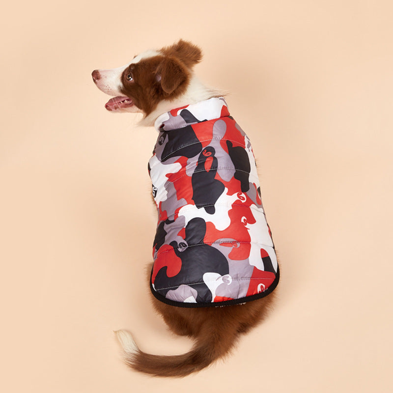 Pet Camouflage Velvet Padded Jacket