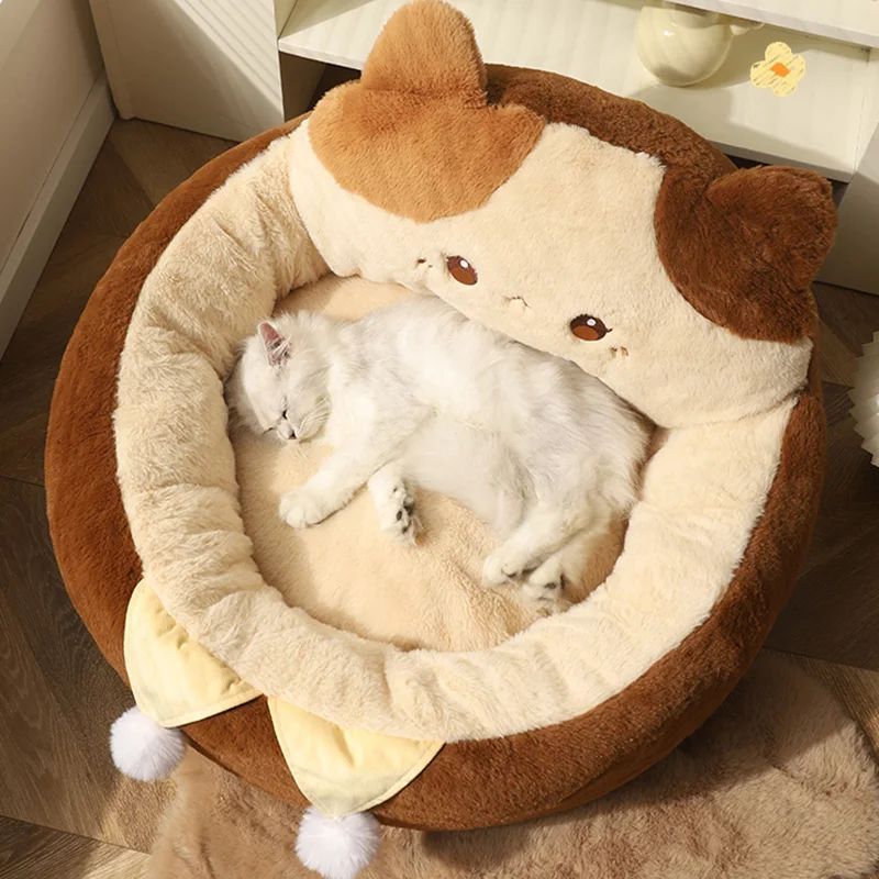 Cats Sofa Dogs Bed Round Cat Pad