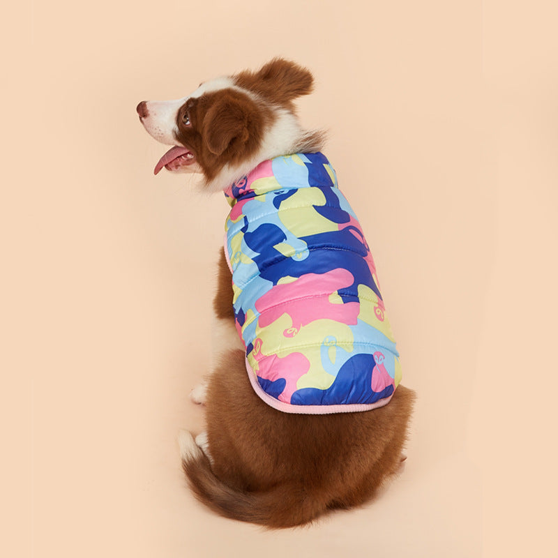 Pet Camouflage Velvet Padded Jacket